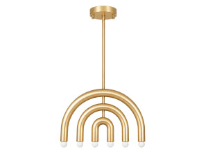 Lustre en métal "Vento" - 50 x 10 cm - Jaune