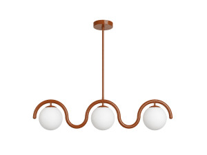 Lustre en métal "GEDIK-20442" - 80 x 17 cm - Marron / Orange