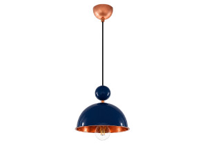Lampe suspendue en métal "Bubble" - 21 x 21 cm - Bleu Marine