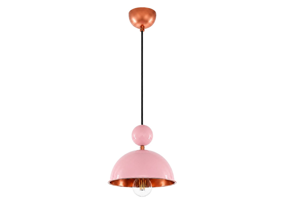 Lampe suspendue en métal "Bubble" - 21 x 21 cm - Rose