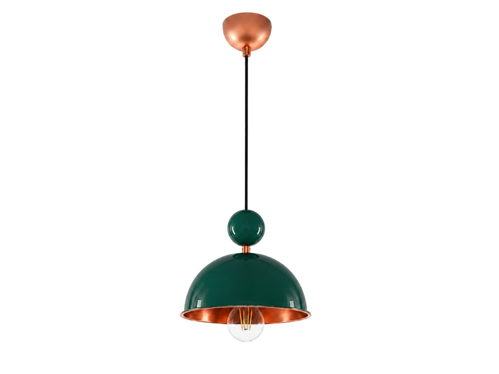 Lampe suspendue en métal "Bubble" - 21 x 21 cm - Vert Foncé