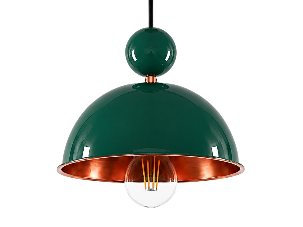 Lampe suspendue en métal "Bubble" - 21 x 21 cm - Vert Foncé