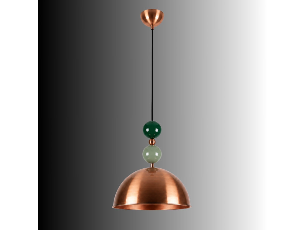 Lampe suspendue en métal "Bubble" - 31 x 31 cm - Cuivre