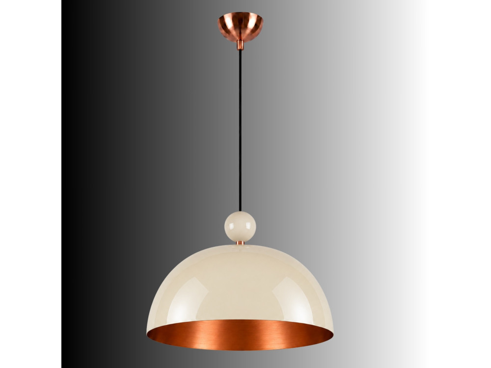 Lampe suspendue en métal "Bubble" - 40 x 40 cm - Beige