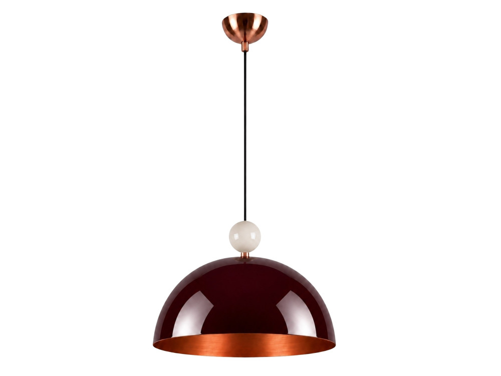 Lampe suspendue en métal "Bubble" - 40 x 40 cm - Bordeaux