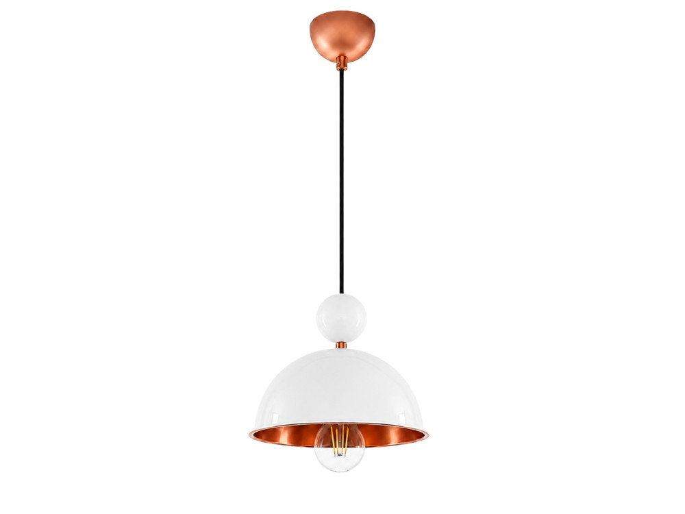 Lampe suspendue en métal "Bubble" - 21 x 21 cm - Beige