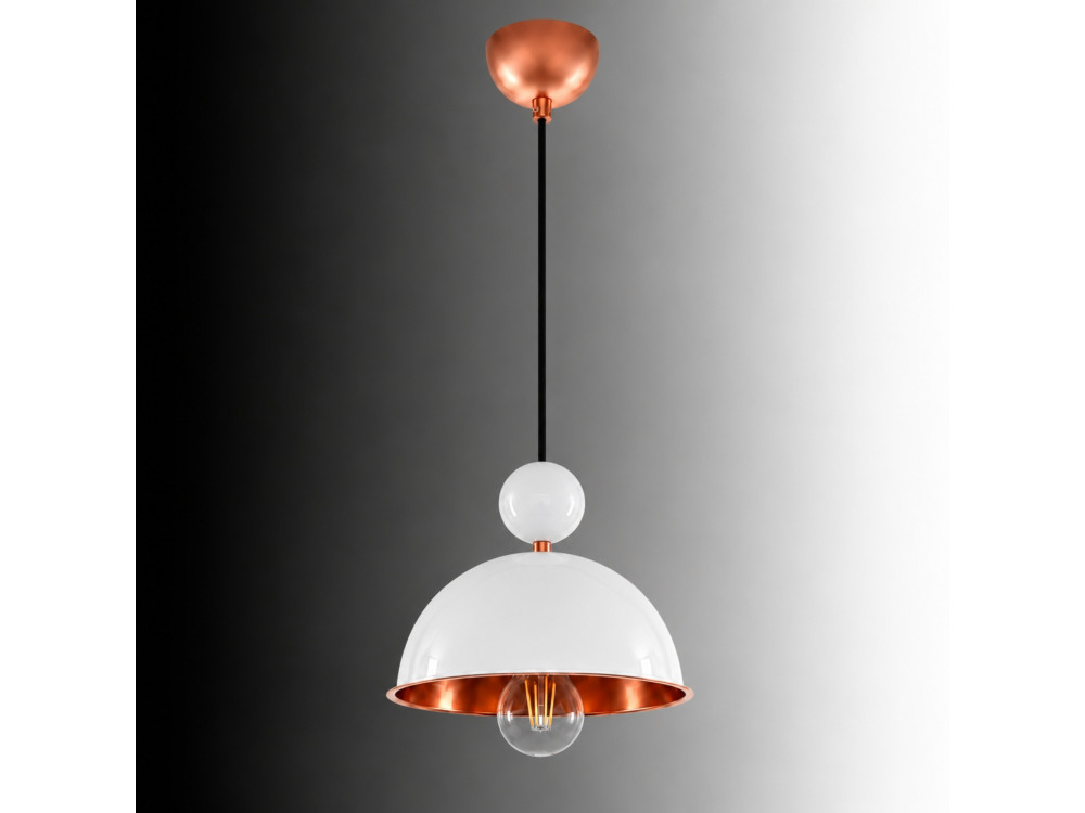 Lampe suspendue en métal "Bubble" - 21 x 21 cm - Beige