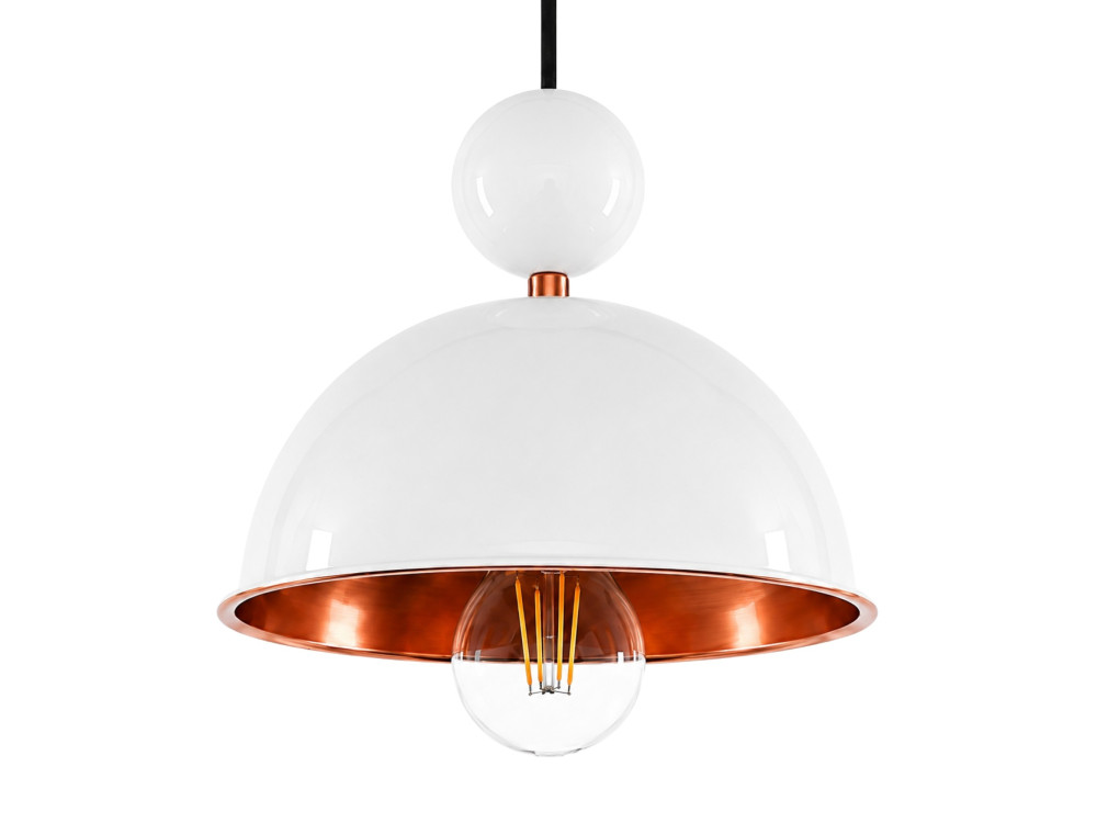Lampe suspendue en métal "Bubble" - 21 x 21 cm - Beige
