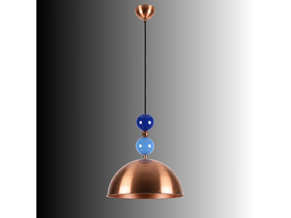 Lampe suspendue en métal "Bubble" - 31 x 31 cm - Cuivre