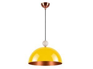Lampe suspendue en métal "Bubble" - 40 x 40 cm - Jaune