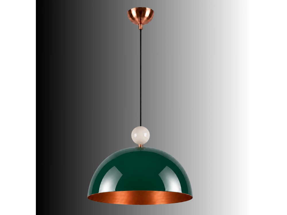 Lampe suspendue en métal "Bubble" - 40 x 40 cm - Vert Foncé