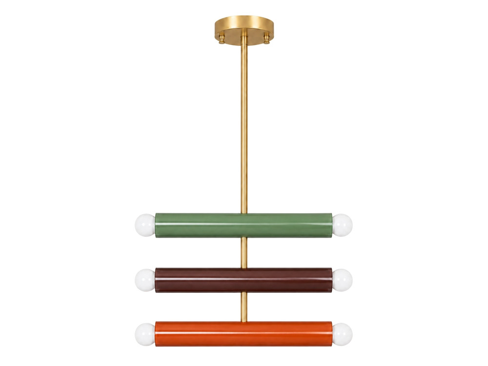 Lustre en métal "Vento" - 35 x 10 cm - Vert