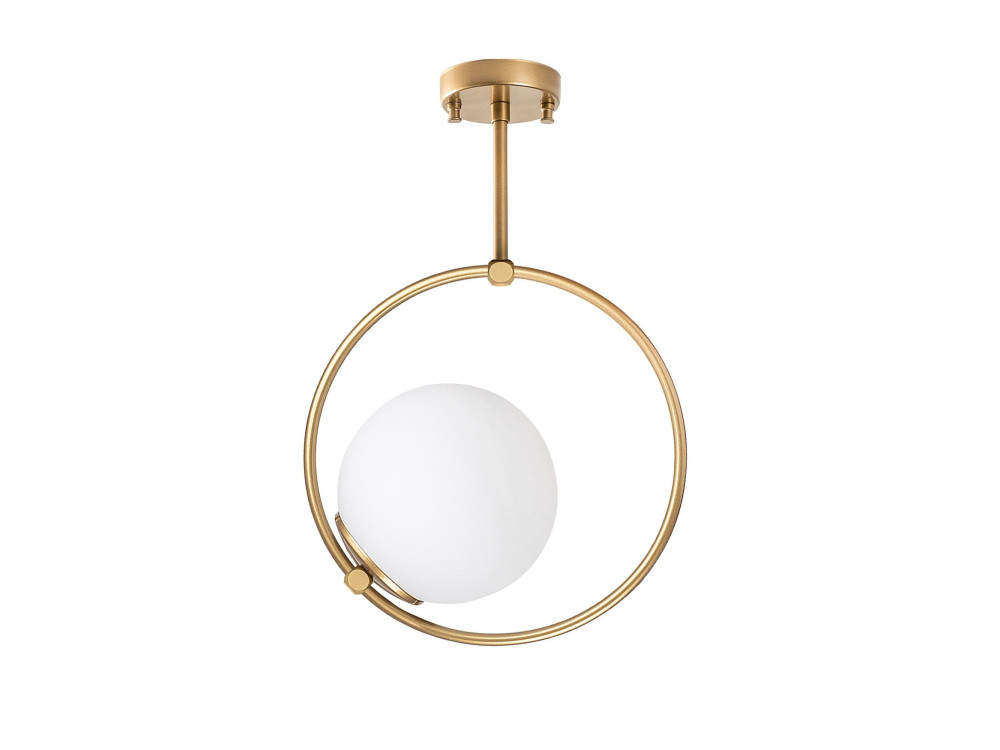 Lampe suspendue en métal "Dolunay" - 26 x 15 cm - Jaune