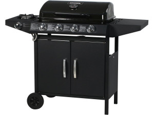 Barbecue gaz "Festa 5" - 5 brûleurs dont 1 latéral - 12.9 Kw- Noir