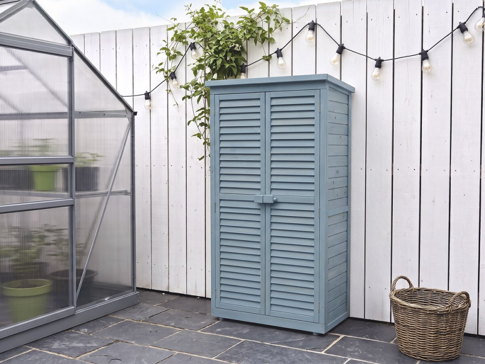 Armoire de jardin "Space" - 87 x 46.5 x 160 cm - Bleu ciel