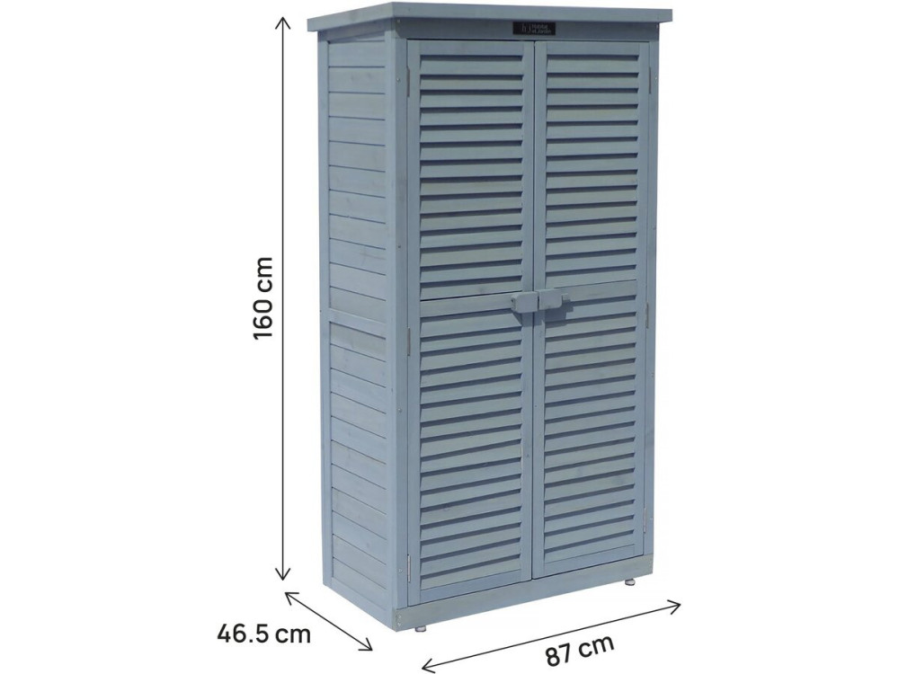 Armoire de jardin "Space" - 87 x 46.5 x 160 cm - Bleu ciel