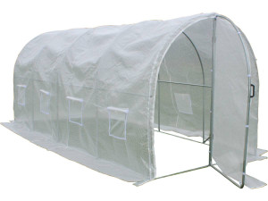 Serre de tunnel de jardin avec porte "Mimosa" - 180 g/m² - 9 m² - 4.5 x 2 x 2 m