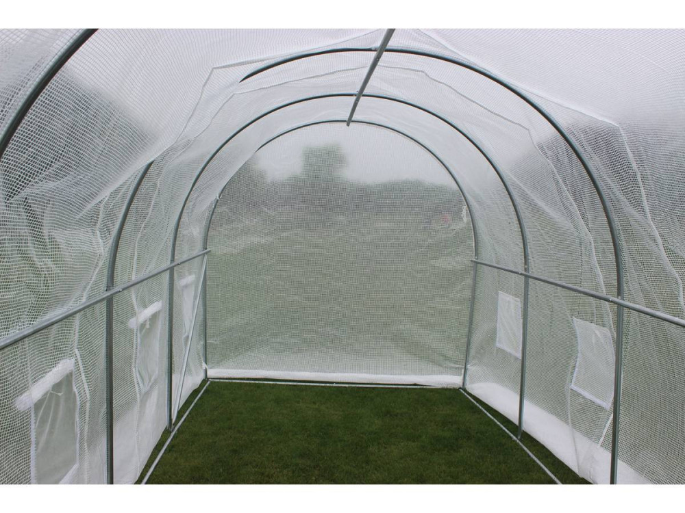 Serre de tunnel de jardin avec porte "Mimosa" - 180 g/m² - 9 m² - 4.5 x 2 x 2 m