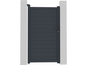 Portillon aluminium "Marc" - 101.2 x 180.9 cm - Gris