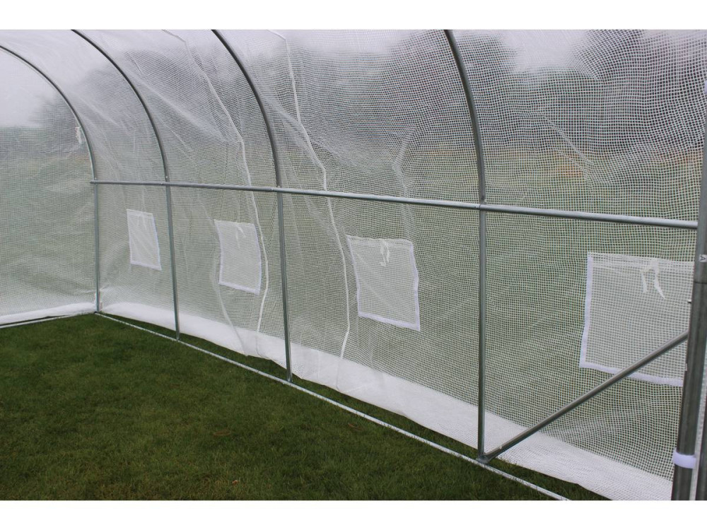 Serre de tunnel de jardin avec porte "Mimosa" - 180 g/m² - 9 m² - 4.5 x 2 x 2 m