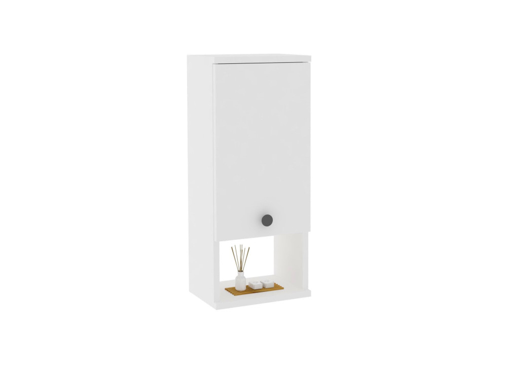 Meuble de salle de bain en bois "Mis" - 30 x 21 x 71 cm - Blanc