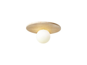 Plafonnier en travertin "Tor-Tun" - Beige / Blanc