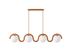 Lustre en métal "GEDIK-20443" - 110 x 17 cm - Marron / Orange