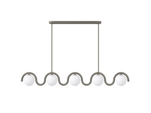 Lustre en métal " GEDIK-20444 " - 140 x 17 cm - Gris