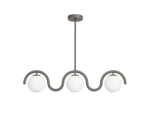 Lustre en métal "GEDIK-20442" - 80 x 17 cm - Gris