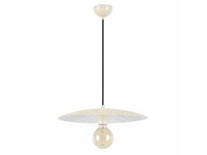 Lampe suspendue en métal "Soleil" - 39 x 39 cm - Beige