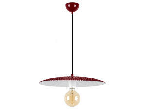 Lampe suspendue en métal "Soleil" - 39 x 39 cm - Bordeaux