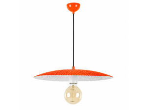 Lampe suspendue en métal "Soleil" - 39 x 39 cm - Orange