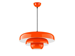 Lampe suspendue en métal "Layer" - 43 x 43 cm - Orange