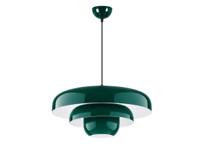 Lampe suspendue en métal "Layer" - 43 x 43 cm - Vert Foncé