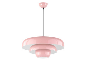 Lampe suspendue en métal "Layer" - 43 x 43 cm - Rose