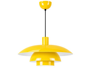 Lampe suspendue en métal "Layer" - 45 x 45 cm - Jaune