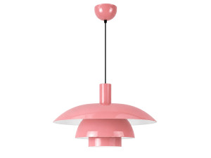 Lampe suspendue en métal "Layer" - 45 x 45 cm - Rose