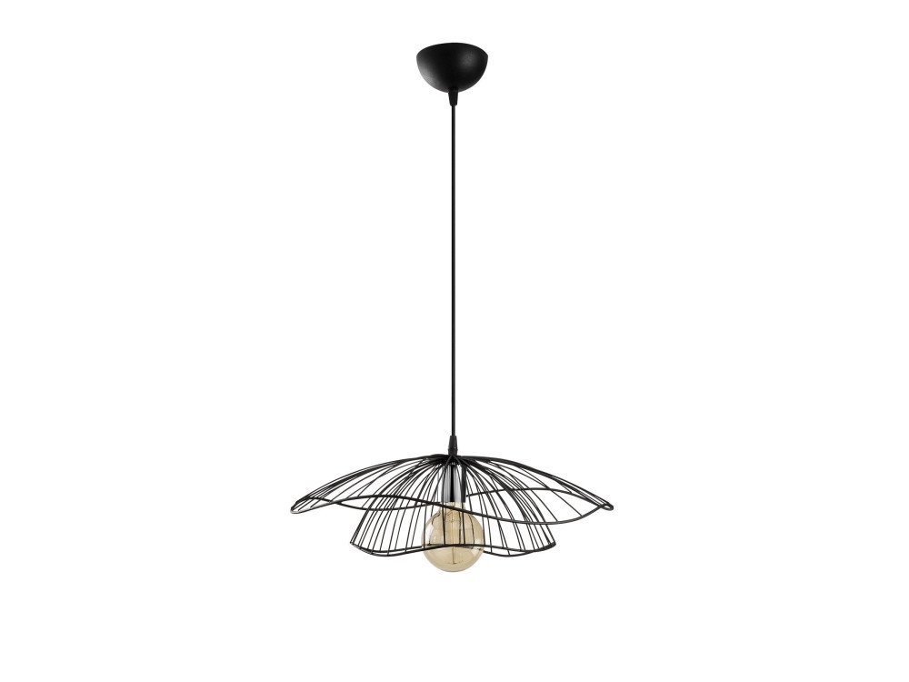 Lampe suspendue en métal "Tel" - 50 x 50 cm - Noir