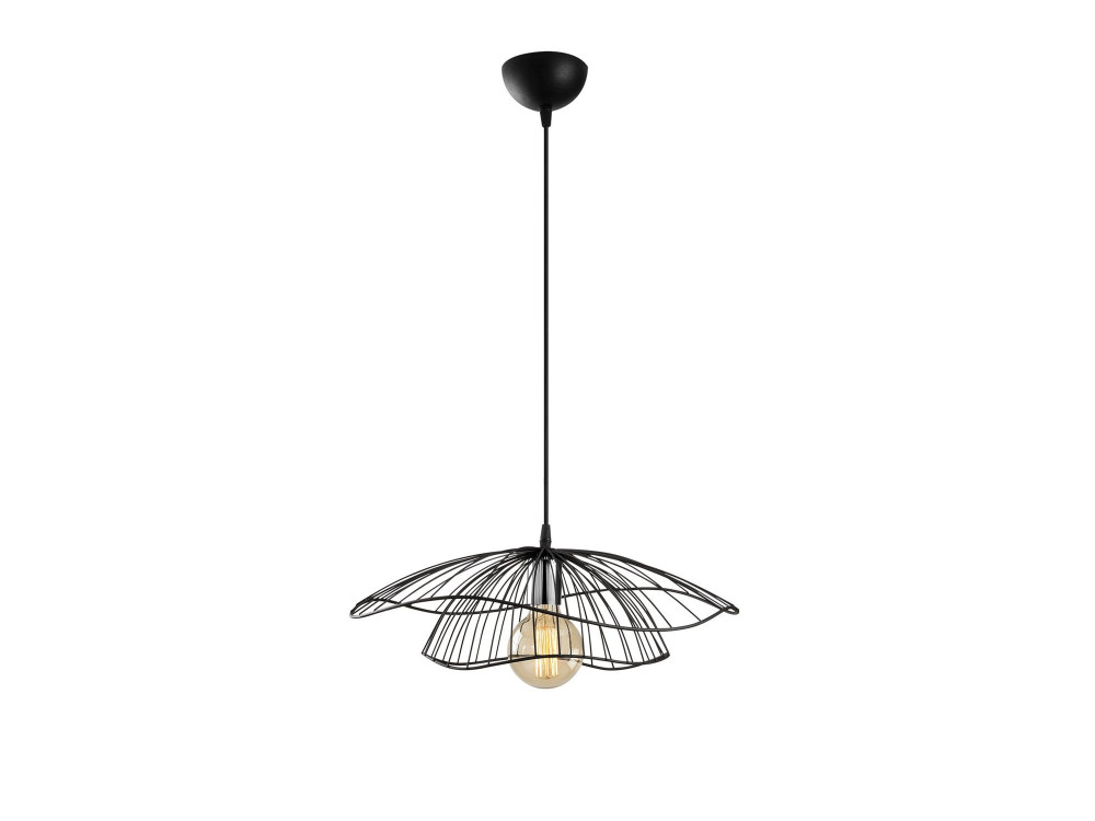 Lampe suspendue en métal "Tel" - 50 x 50 cm - Noir