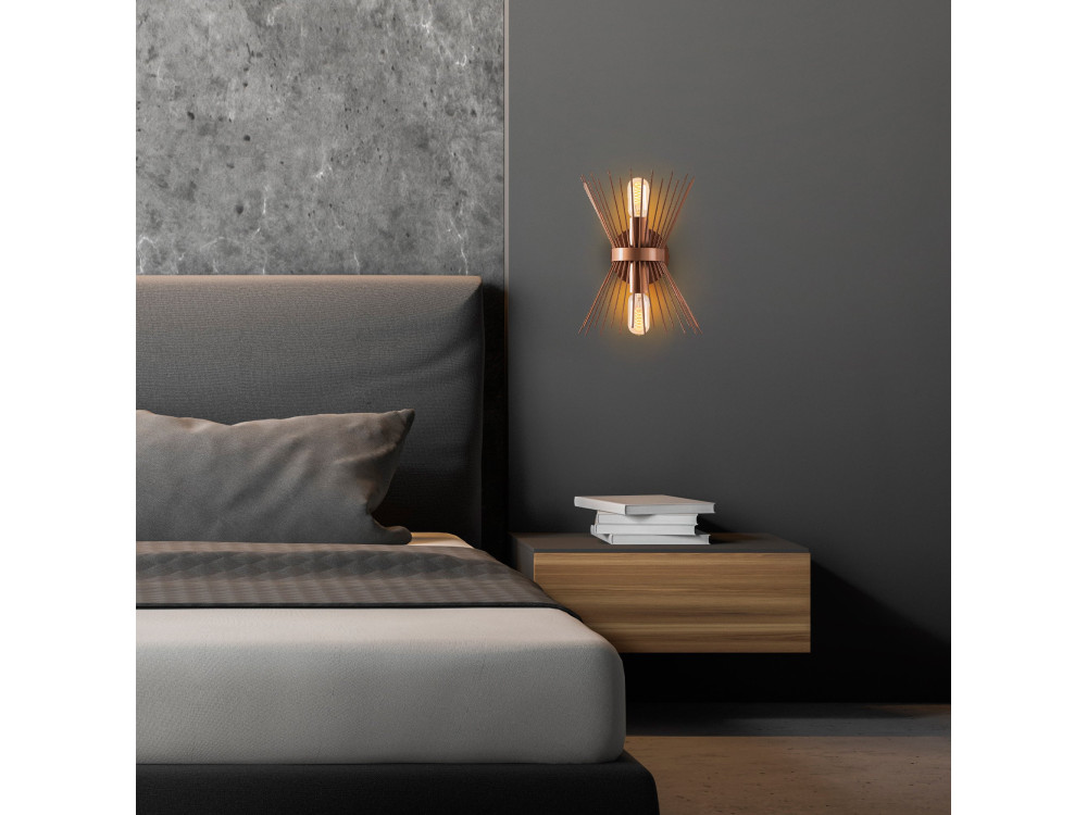 Applique murale en métal "GMN-000010" -  23 x 16 cm - Cuivre