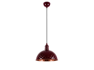 Lampe suspendue en métal "Echo" - 26 x 26 cm - Bordeaux