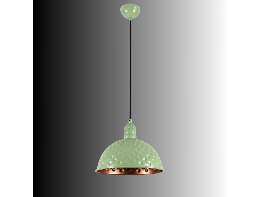 Lampe suspendue en métal "Echo" - 26 x 26 cm - Vert Menthe
