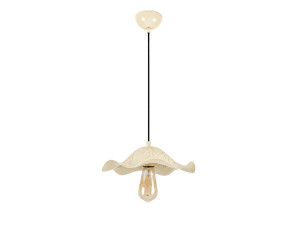 Lampe suspendue en métal "Liana" - 29 x 29 cm - Beige
