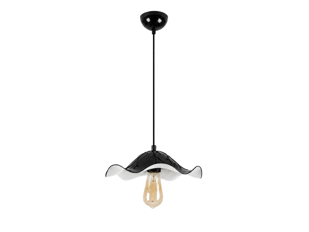 Lampe suspendue en métal "Liana" - 29 x 29 cm - Noir
