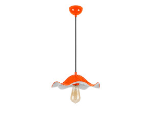 Lampe suspendue en métal "Liana" - 29 x 29 cm - Orange
