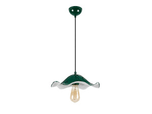 Lampe suspendue en métal "Liana" - 29 x 29 cm - Vert Foncé