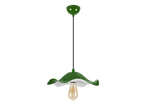 Lampe suspendue en métal "Liana" - 29 x 29 cm - Vert Clair