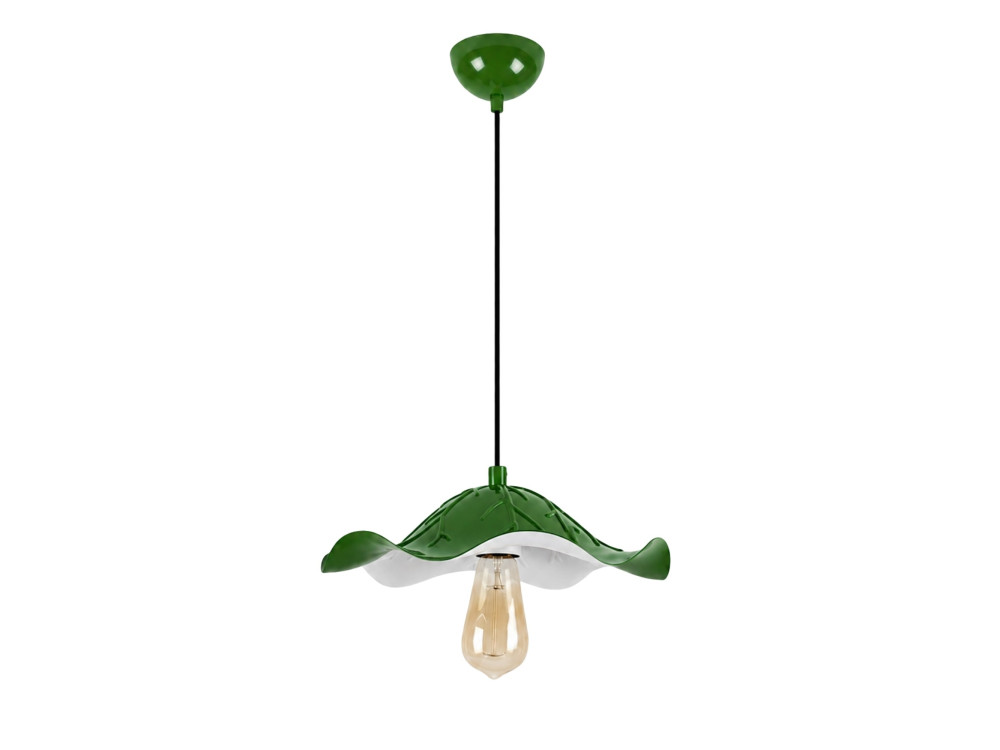 Lampe suspendue en métal "Liana" - 29 x 29 cm - Vert Clair