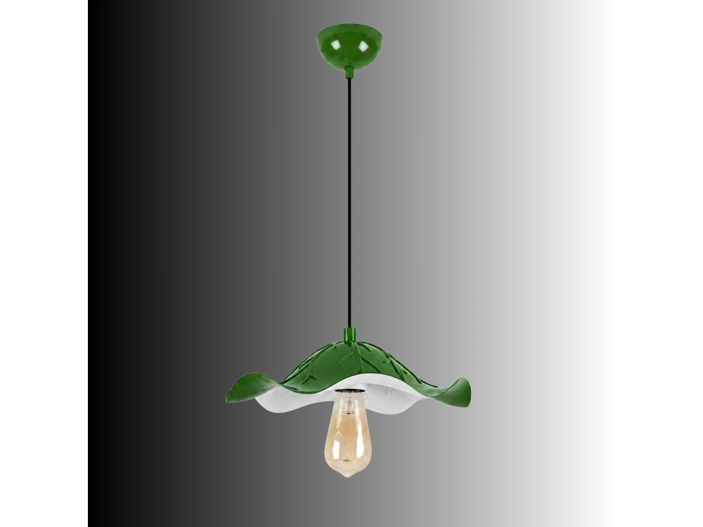 Lampe suspendue en métal "Liana" - 29 x 29 cm - Vert Clair