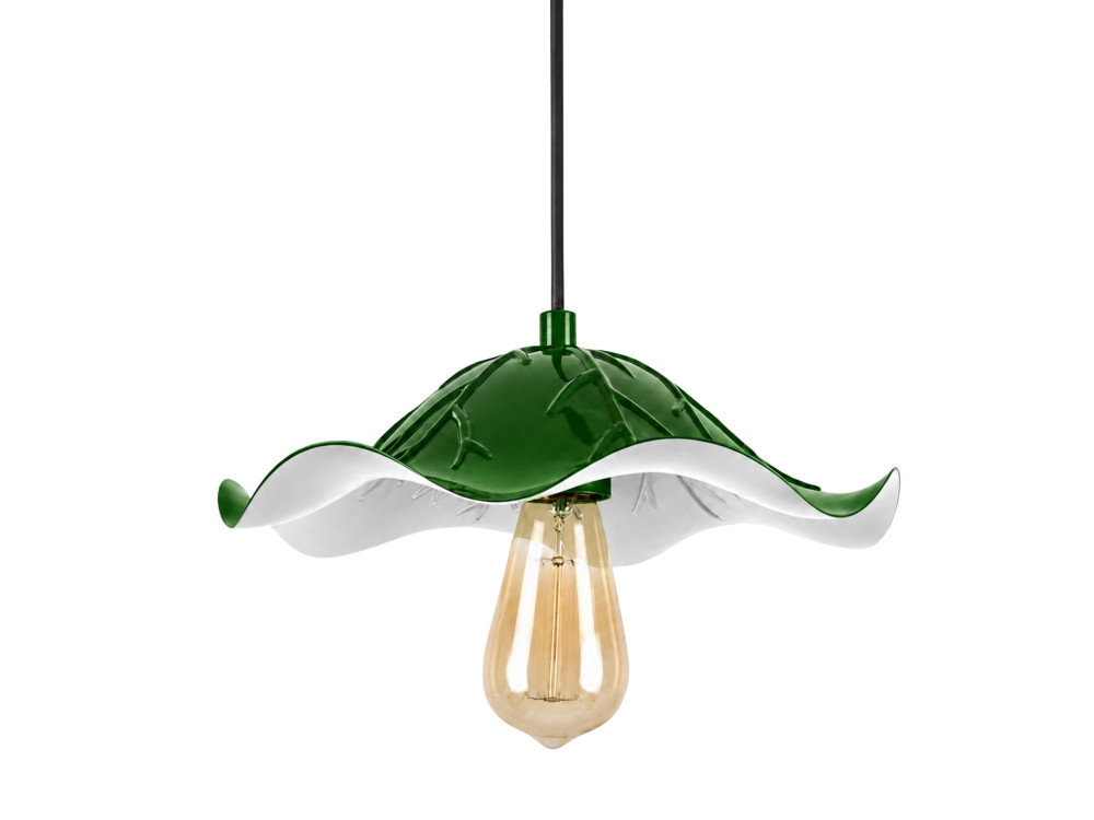 Lampe suspendue en métal "Liana" - 29 x 29 cm - Vert Clair